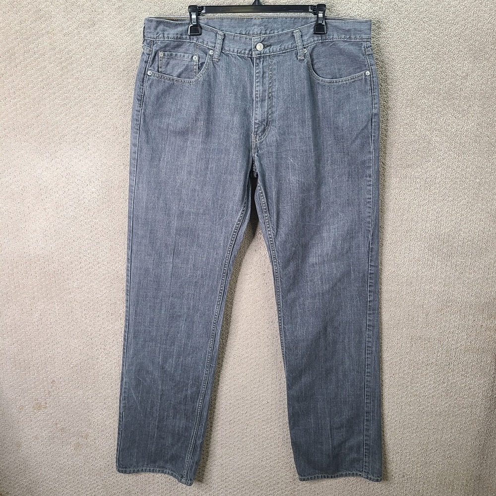 Levis 559 Jeans Mens 40x38 (38x36) Gray Relaxed Straight Fit 100% Cotton Casual